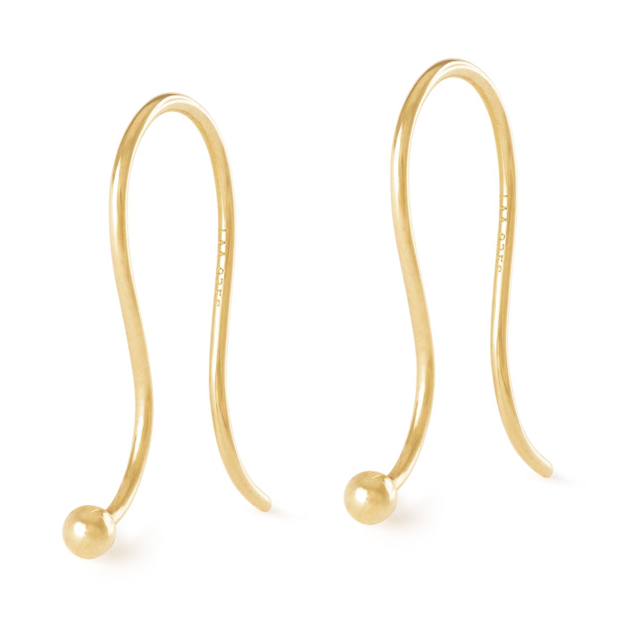 Klassieke, vergulde Oorhaakjes. Een assortiment accessoires om jouw eigen unieke oorbellen, te creëren is apart verkrijgbaar.